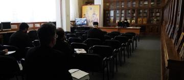 Întrunire duhovnivească a preoţilor din Arhiepiscopia Dunării de Jos pentru deschiderea sărbătorii Sfântului Apostol Andrei Întrunire duhovnivească a preoţilor din Arhiepiscopia Dunării de Jos pentru deschiderea sărbătorii Sfântului Apostol Andrei